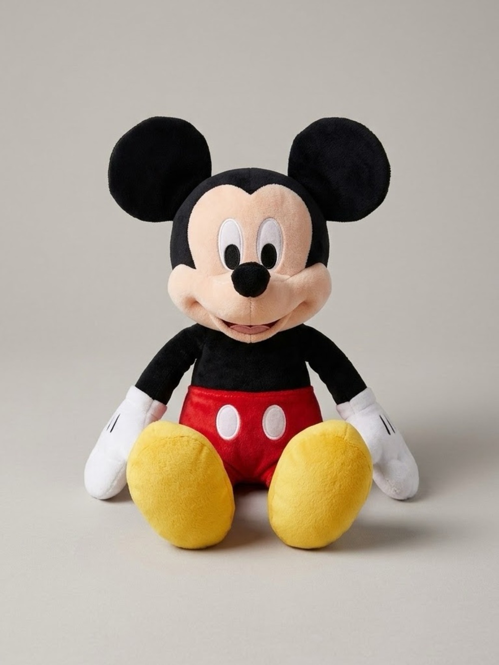Disney Classic Mickey Mouse Plush Stuffed Animal Toy Red Shorts 14”